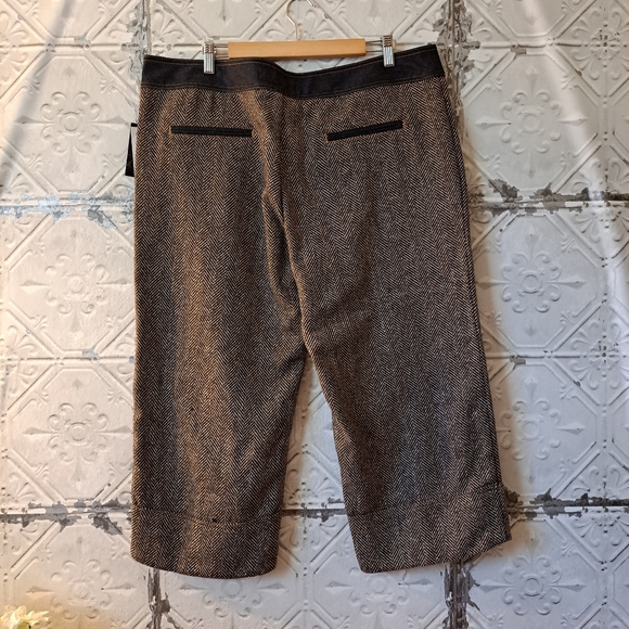Baby Phat Jean Co Brown Tweed Cropped Pants- NWT - Picture 3 of 13